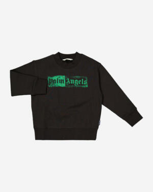 Palm Angels Black & Green Logo Graphic Sweatshirt
