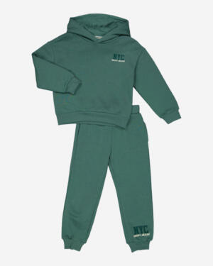 DKNY Jeans Two Piece Green Hooded Sweat Set - Pre-order | DKNY - ملابس أطفال أصلية