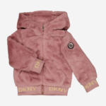 DKNY Jeans Pink Plush Bomber Jacket