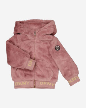 DKNY Jeans Pink Plush Bomber Jacket
