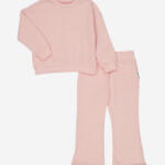 DKNY Jeans 2 Piece Pink Logo Graphic Sweatshirt Set