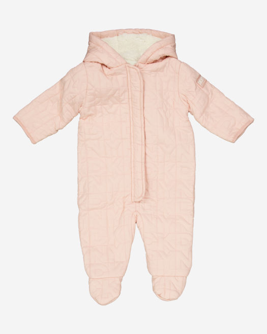DKNY Jeans Pink Monogram Quilted Pramsuit