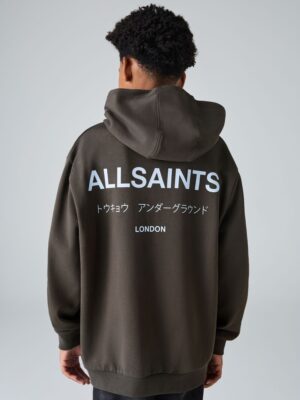 smALLSAINTS Brown/Blue Oversized Underground Pullover Hoodie - Pre-order | smALLSAINTS - ملابس أطفال أصلية
