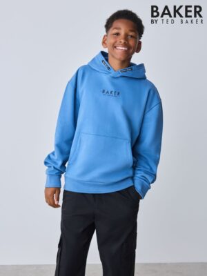 Baker by Ted Baker Mid Blue Overhead Hoodie - Pre-order | Baker - ملابس أطفال أصلية