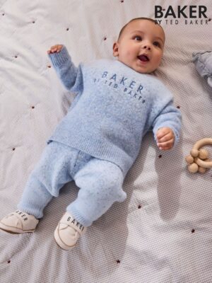 Baker by Ted Baker Blue 2 Piece Ombre Knit Sweatshirt and Joggers Set - Pre-order | Baker - ملابس أطفال أصلية