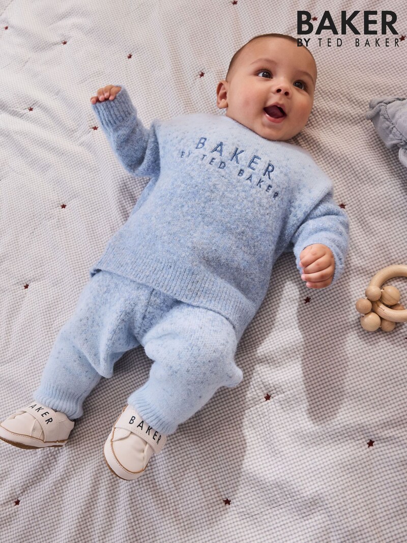 Baker by Ted Baker Blue 2 Piece Ombre Knit Sweatshirt and Joggers Set - Pre-order | Baker - ملابس أطفال أصلية