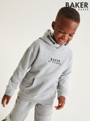 Baker by Ted Baker Grey Overhead Hoodie - Pre-order | Baker - ملابس أطفال أصلية