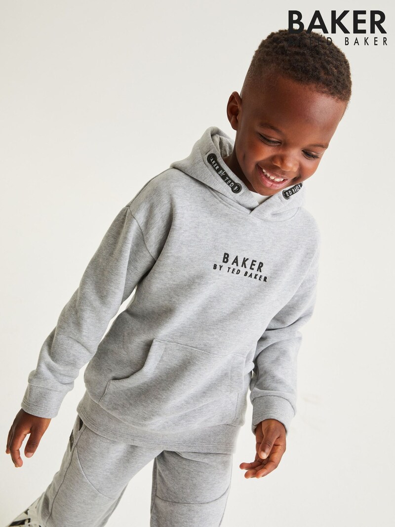 Baker by Ted Baker Grey Overhead Hoodie - Pre-order | Baker - ملابس أطفال أصلية
