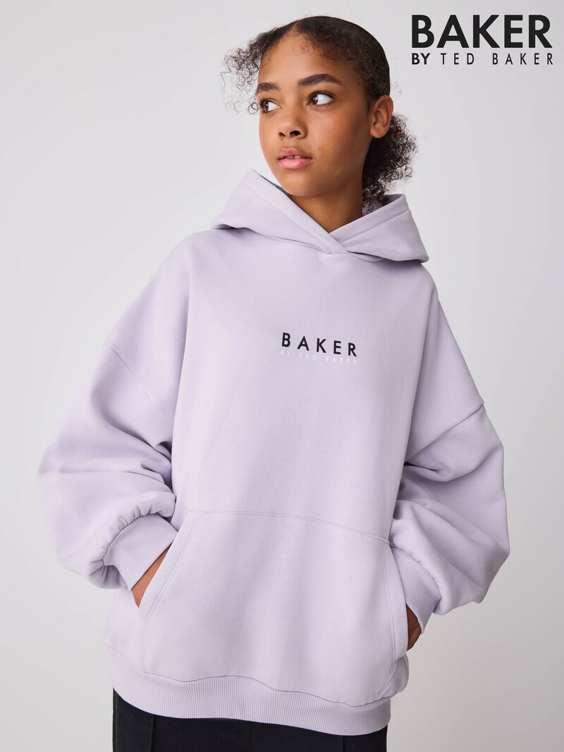 Baker by Ted Baker Lilac Purple Oversized Graphic Hoodie - Pre-order | Baker - ملابس أطفال أصلية