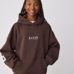 Baker by Ted Baker Brown Oversized Graphic Hoodie - Pre-order | Baker - ملابس أطفال أصلية