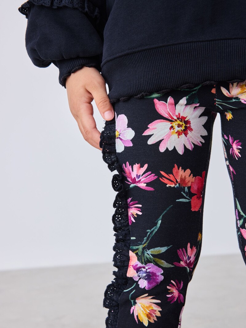 Baker by Ted Baker 2 Piece Sweat Top & Floral Printed Flare Leggings Set - Image 2
