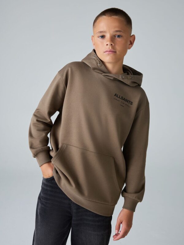 smALLSAINTS Brown Oversized Underground Pullover Hoodie - Pre-order | smALLSAINTS - ملابس أطفال أصلية
