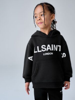 smALLSAINTS Washed Charcoal Grey Biggy Oversized Younger Boy Pullover Hoodie - Pre-order | smALLSAINTS - ملابس أطفال أصلية
