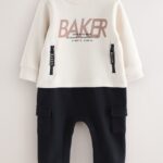 Baker by Ted Baker Stone Mockable Rompersuit - Pre-order | Baker - ملابس أطفال أصلية