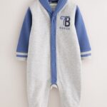 Baker by Ted Baker Grey/Blue Varsity Romper - Pre-order | Baker - ملابس أطفال أصلية