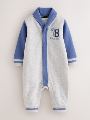 Baker by Ted Baker Grey/Blue Varsity Romper - Pre-order | Baker - ملابس أطفال أصلية