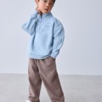 Baker by Ted Baker Funnel Zip Neck Blue/Brown Sweatshirt and Joggers Set - Pre-order | Baker - ملابس أطفال أصلية