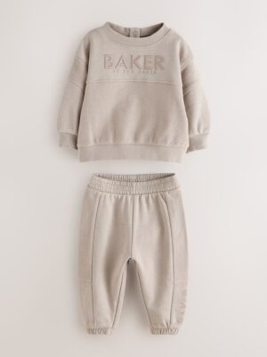 Baker by Ted Baker Stone Textured Sweatshirt and Joggers Set - Pre-order | Baker - ملابس أطفال أصلية